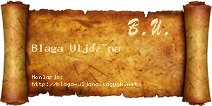 Blaga Uljána névjegykártya